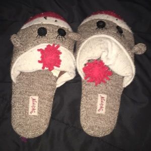 SOCK MONKEY SLIPPERS !!
